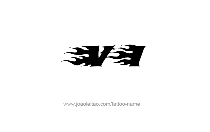 Tattoo Design Roman Numeral VI (6)