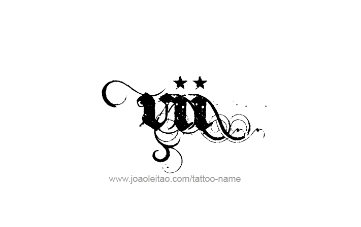 Tattoo Design Roman Numeral VII (7)