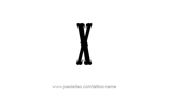 Tattoo Design Roman Numeral X (10)