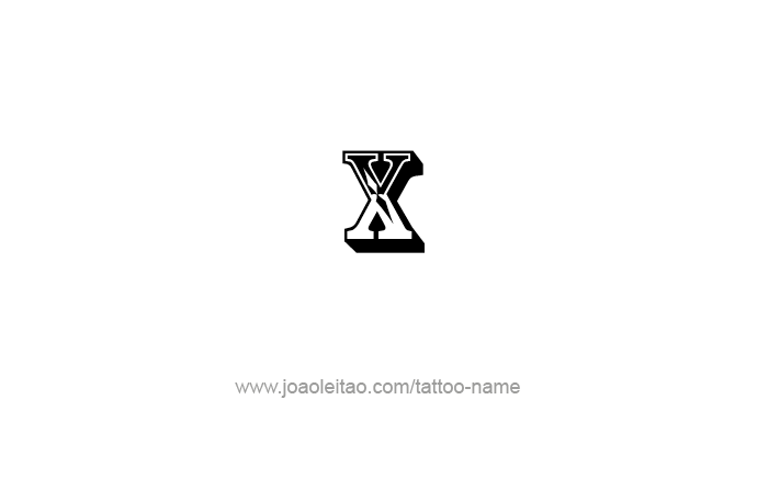 Tattoo Design Roman Numeral X (10)