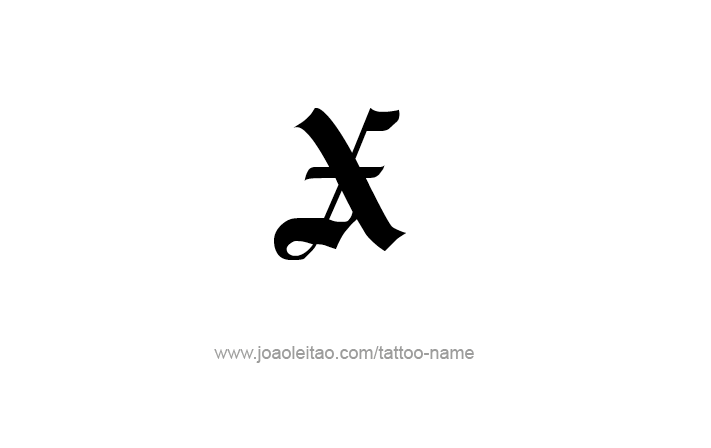 Tattoo Design Roman Numeral X (10)