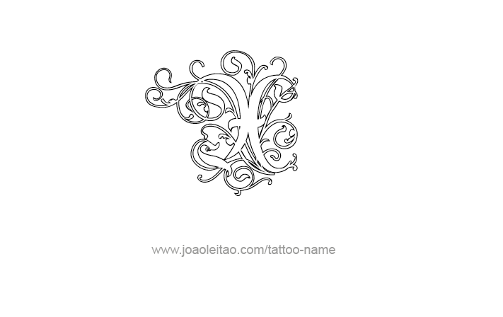 Tattoo Design Roman Numeral X (10)