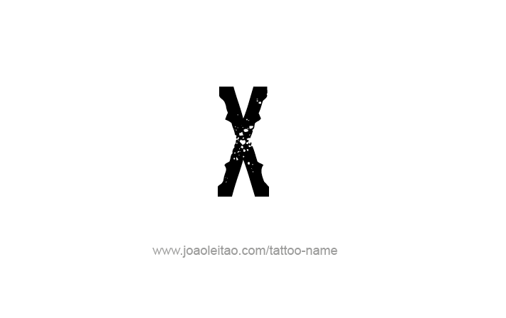 Tattoo Design Roman Numeral X (10)