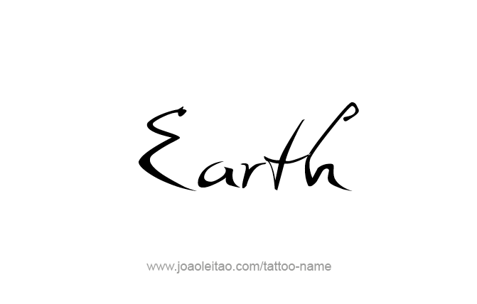 Tattoo Design Planet Name Earth   