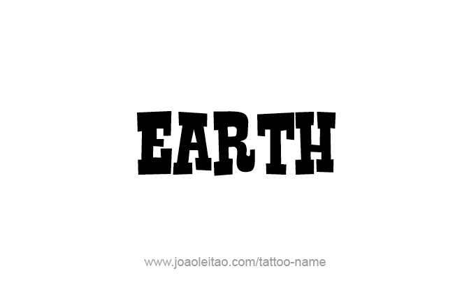 Tattoo Design Planet Name Earth   