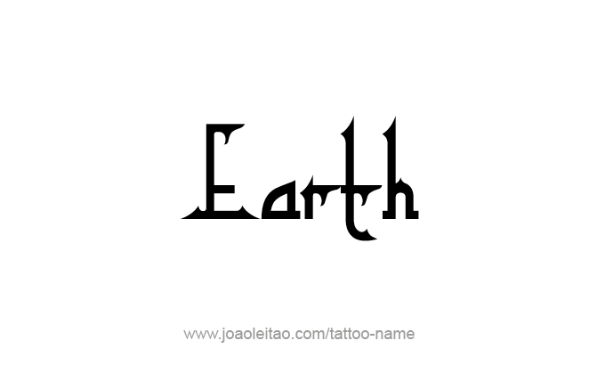 Tattoo Design Planet Name Earth   