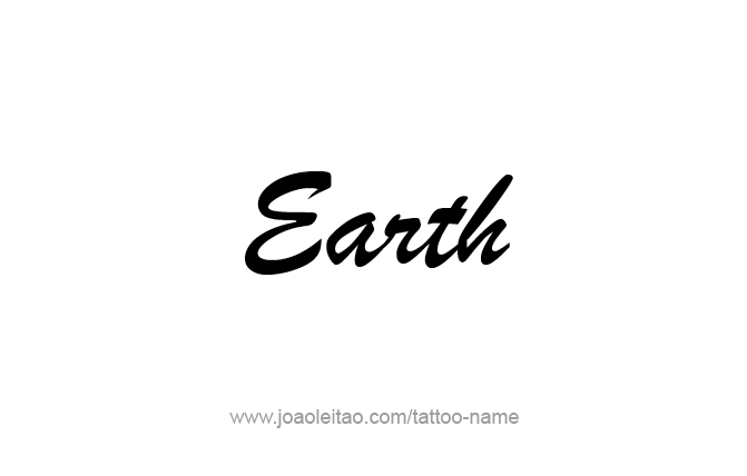 Tattoo Design Planet Name Earth   