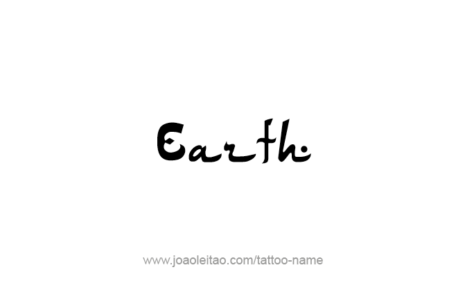 Tattoo Design Planet Name Earth   