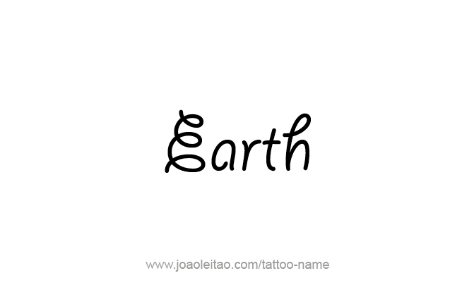 Tattoo Design Planet Name Earth   