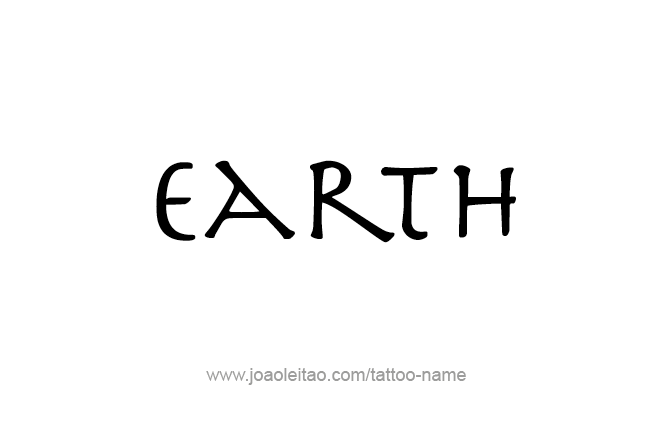 Tattoo Design Planet Name Earth   