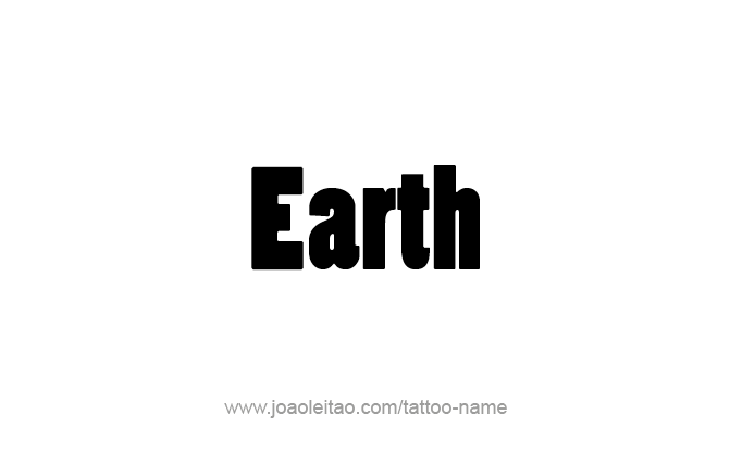 Tattoo Design Planet Name Earth   