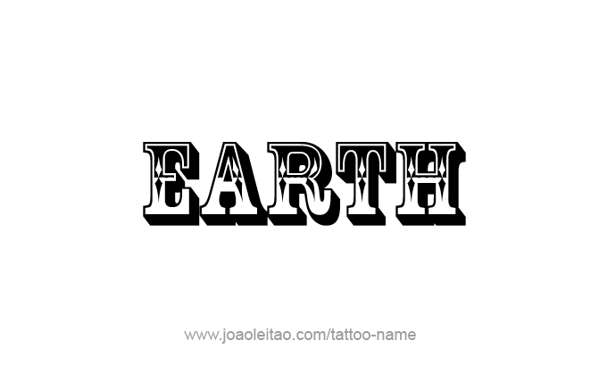 Tattoo Design Planet Name Earth   