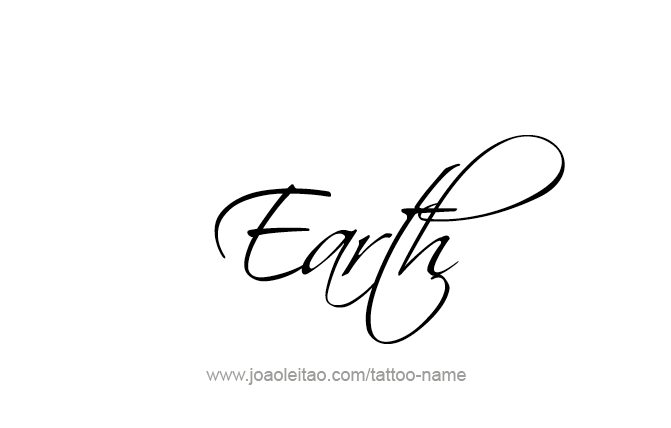 Tattoo Design Planet Name Earth   