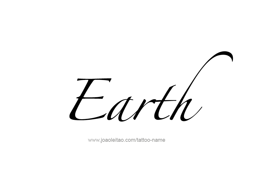 Tattoo Design Planet Name Earth   