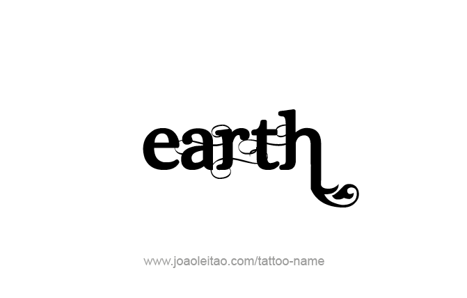 Tattoo Design Planet Name Earth   