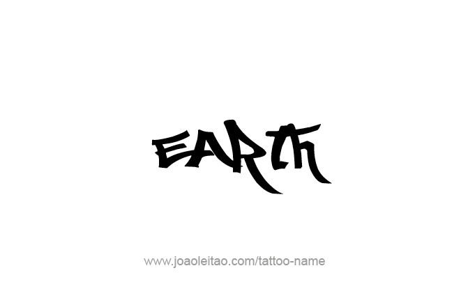 Tattoo Design Planet Name Earth   