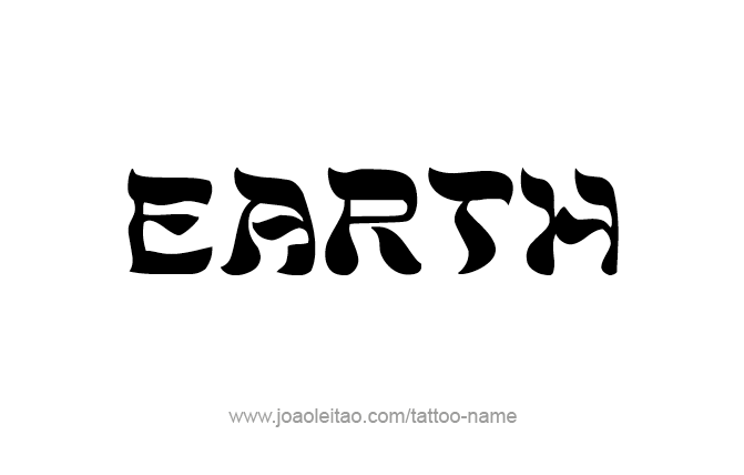 Tattoo Design Planet Name Earth   