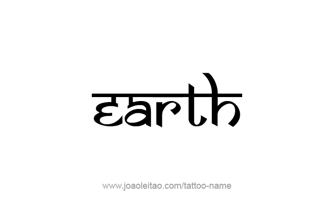 Tattoo Design Planet Name Earth   