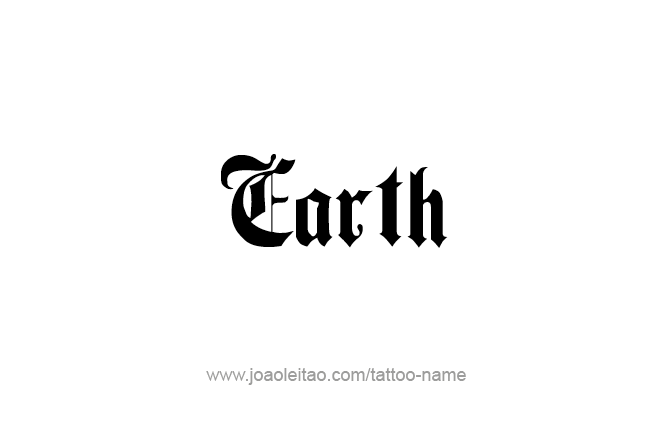 Tattoo Design Planet Name Earth   