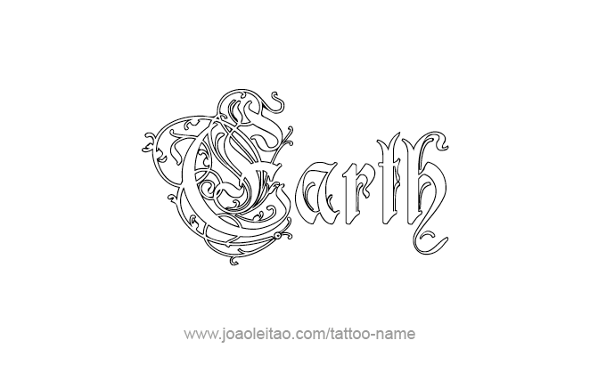 Tattoo Design Planet Name Earth   