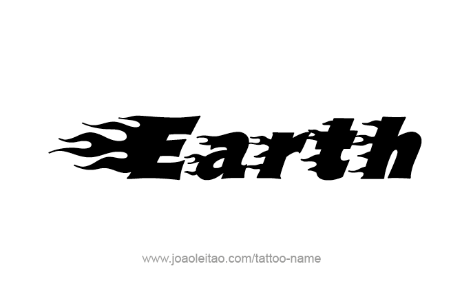 Tattoo Design Planet Name Earth   