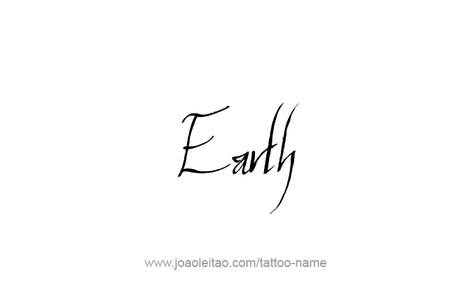 Tattoo Design Planet Name Earth   