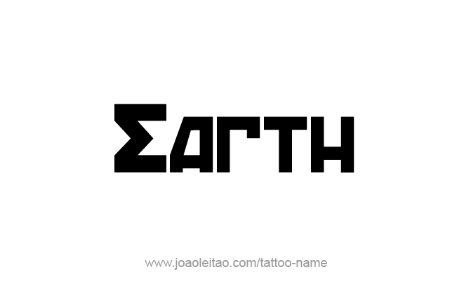 Tattoo Design Planet Name Earth   