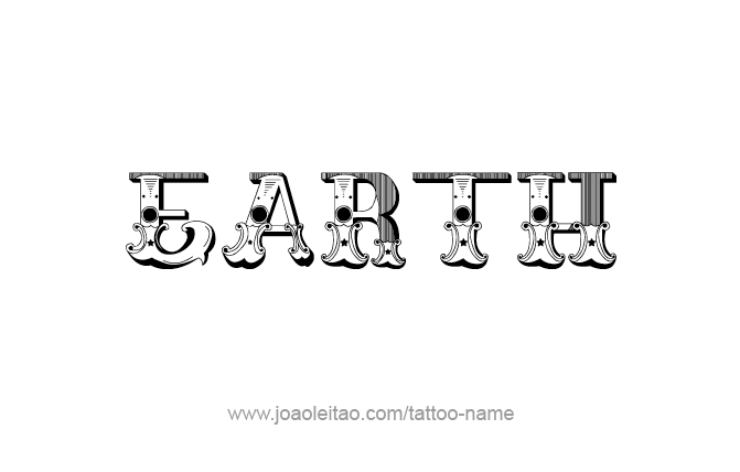 Tattoo Design Planet Name Earth   