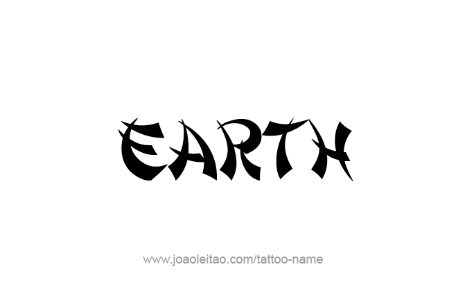 Tattoo Design Planet Name Earth
