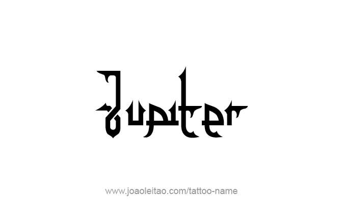 Tattoo Design Planet Name Jupiter   