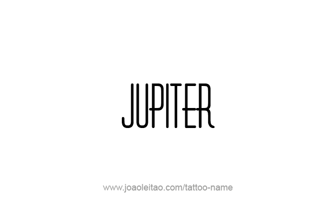 Tattoo Design Planet Name Jupiter   