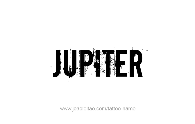 Tattoo Design Planet Name Jupiter   