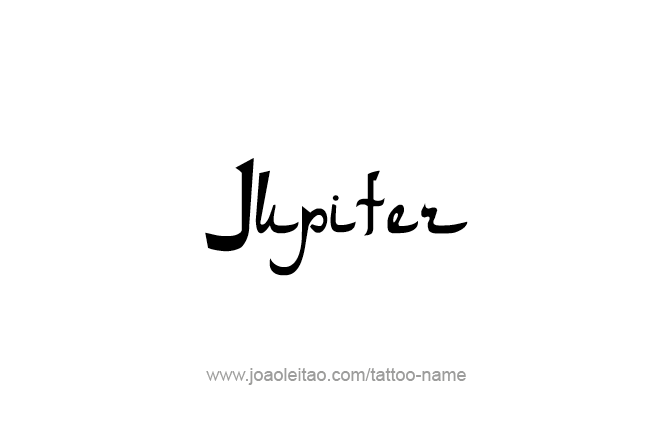 Tattoo Design Planet Name Jupiter   