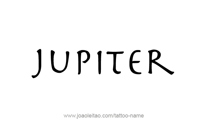 Tattoo Design Planet Name Jupiter   