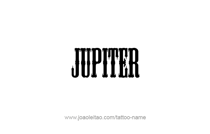 Tattoo Design Planet Name Jupiter   