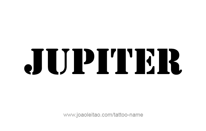 Tattoo Design Planet Name Jupiter   