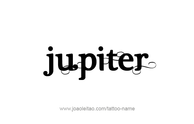 Tattoo Design Planet Name Jupiter   