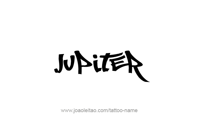 Tattoo Design Planet Name Jupiter   