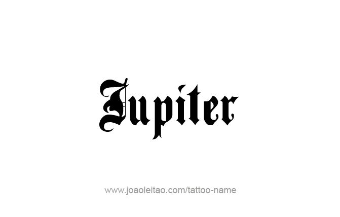 Tattoo Design Planet Name Jupiter   