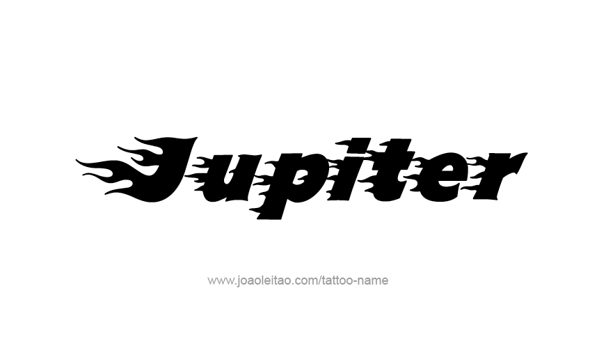 Tattoo Design Planet Name Jupiter   