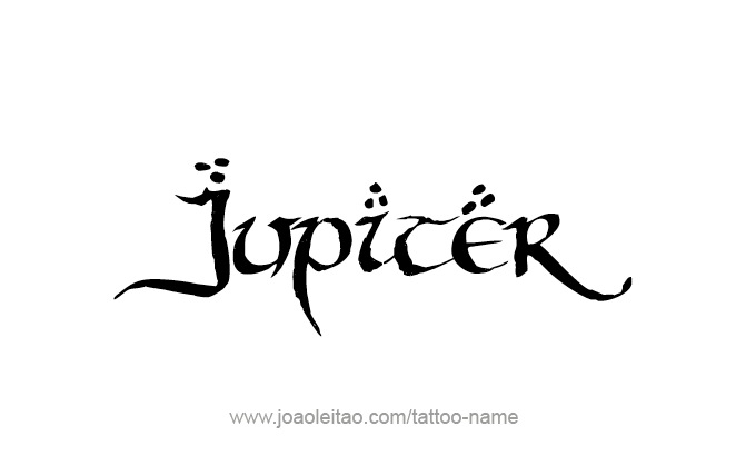 Tattoo Design Planet Name Jupiter   