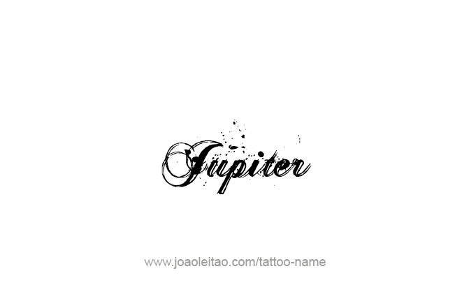 Tattoo Design Planet Name Jupiter   