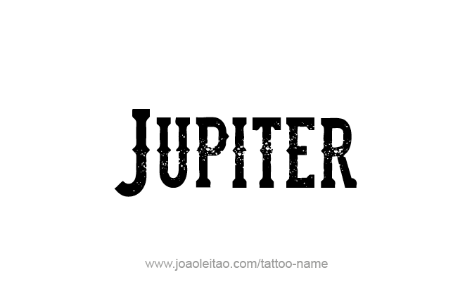 Tattoo Design Planet Name Jupiter   