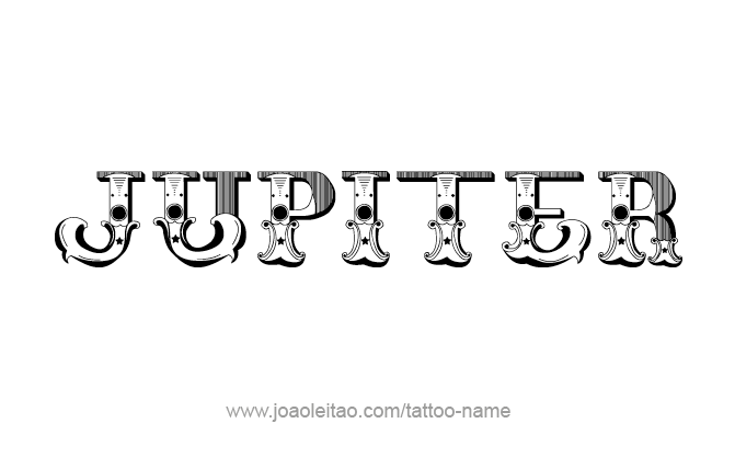 Tattoo Design Planet Name Jupiter   