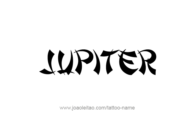 Tattoo Design Planet Name Jupiter