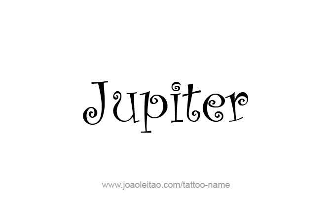 Tattoo Design Planet Name Jupiter   