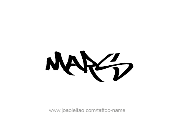 Tattoo Design Planet Name Mars   