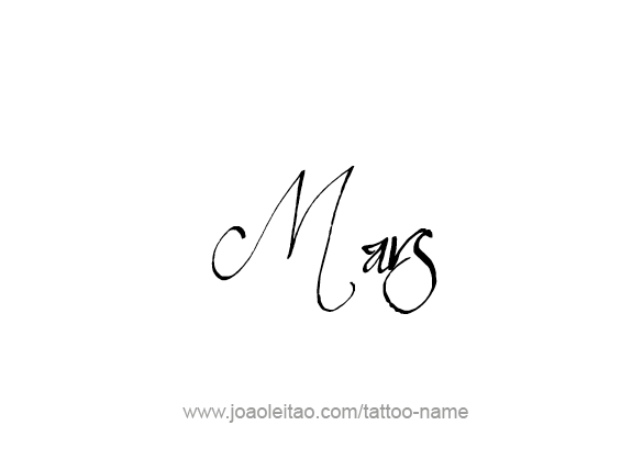 Tattoo Design Planet Name Mars   