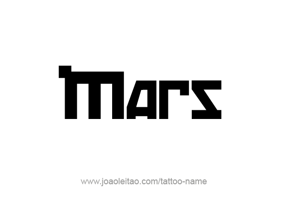 Tattoo Design Planet Name Mars   