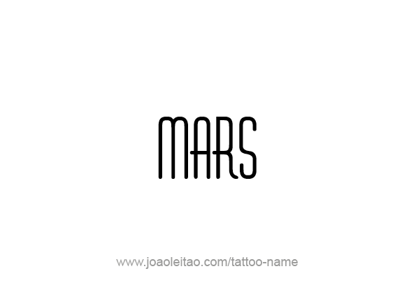 Tattoo Design Planet Name Mars   